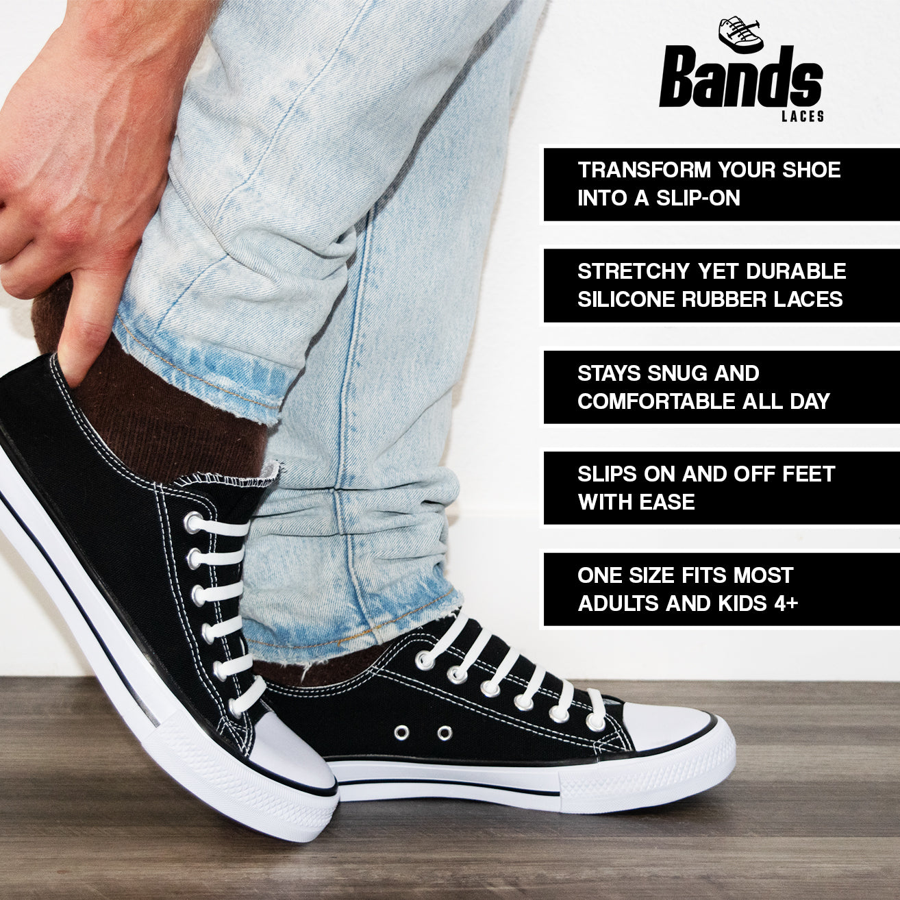 Slip On How To Tie Trainers Without Laces Showing All Whites No